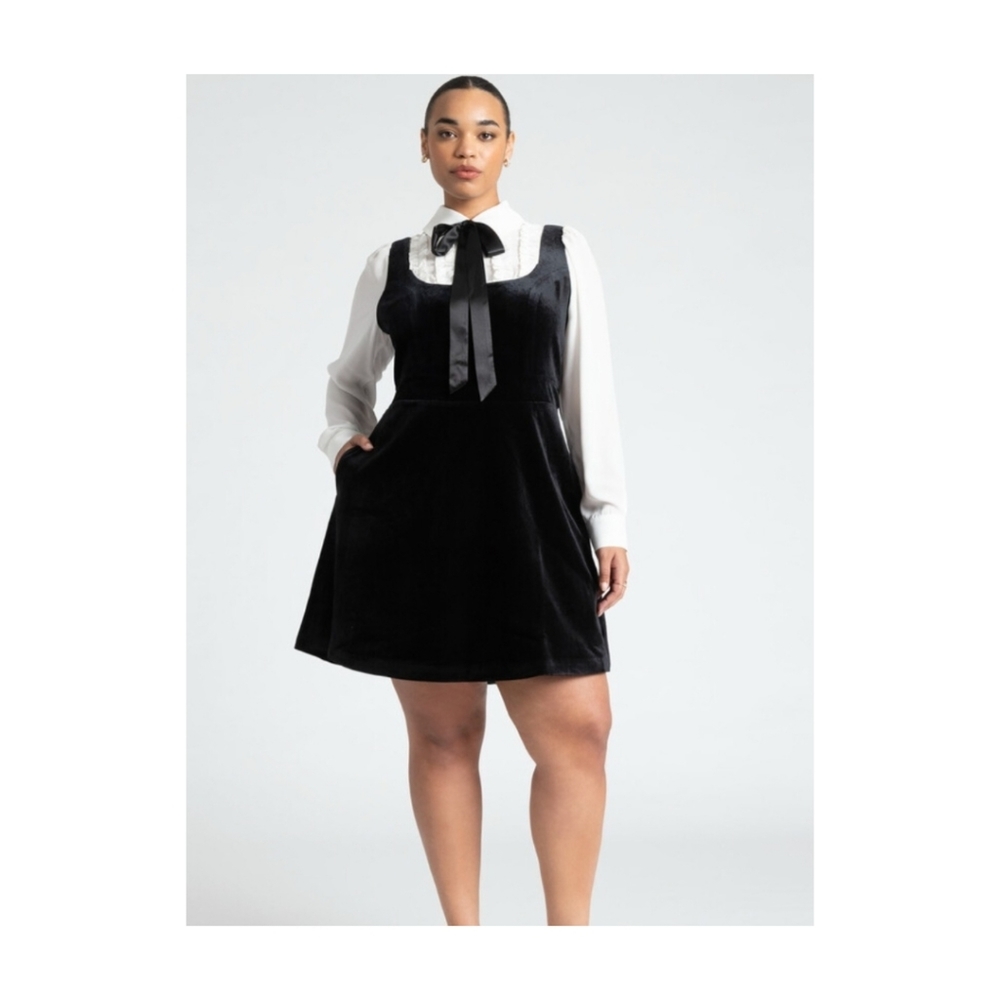 Eloquii Velvet Twofer Dress